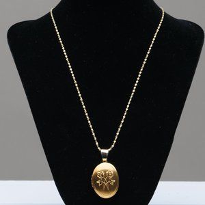 Gold Plated Locket Necklace by American Showcase